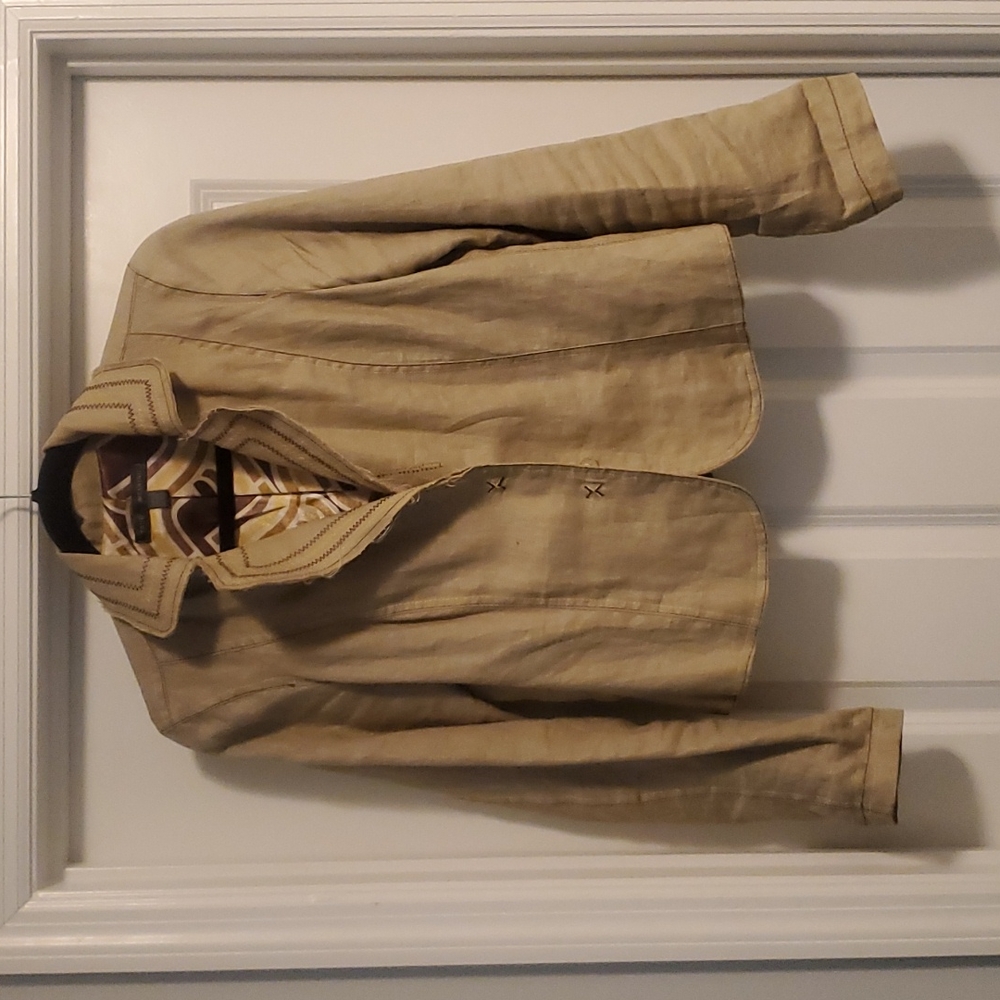 Cropped linen Jacket